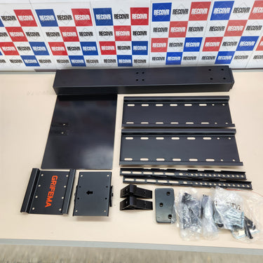 Soporte TV Pie Universal GRIFEMA GB3002 para Televisores de Plasma/LCD/LED hasta 85 Pulgadas, Soporte TV Suelo con Estantes de Vidrio Templado de 2 Niveles, hasta 60 kg, VESA MÁX. 400x800mm